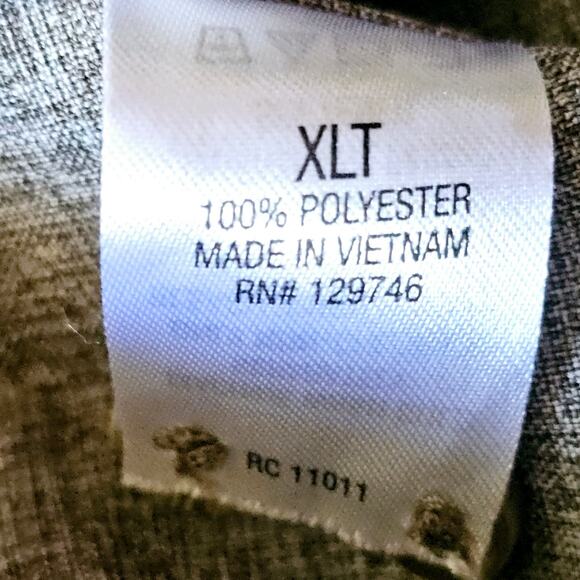 Ridgecut Long Sleeve Tech Chambray Gray Button Shirt TruTemp 365 Men's XLT 3201 - Picture 4 of 9